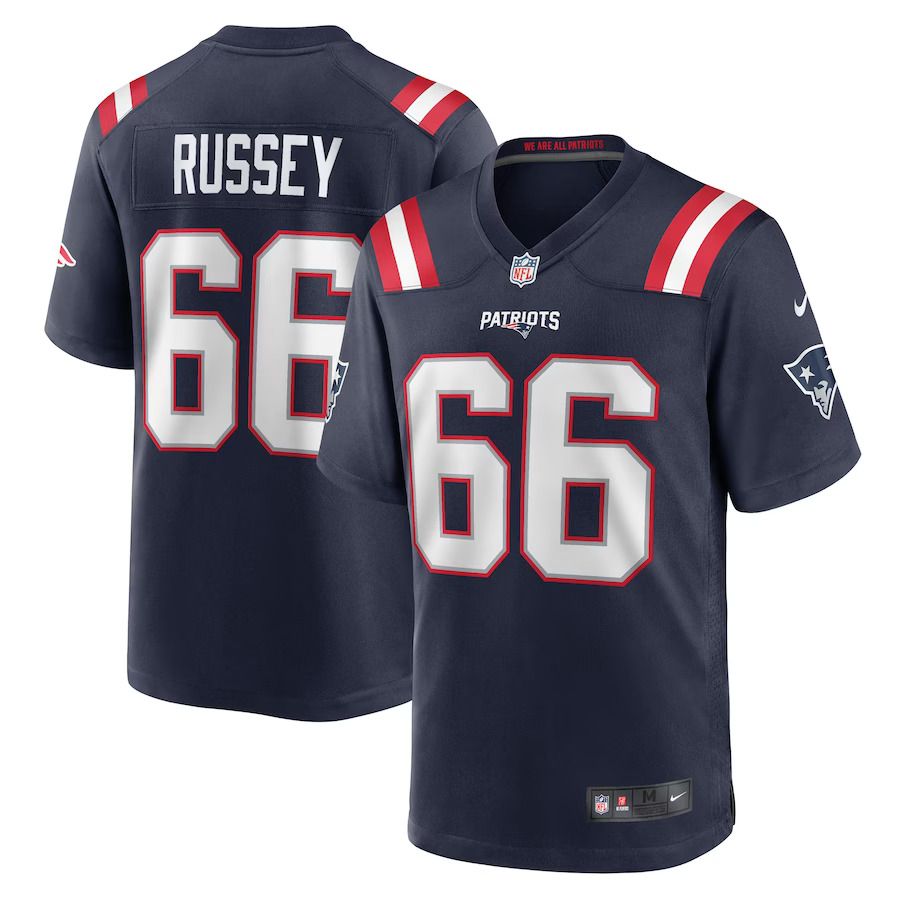 Men New England Patriots 66 Kody Russey Nike Navy Game Player NFL Jersey
